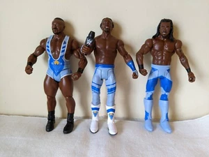 MATTEL WWE THE NEW DAY DEBUT BASIC KOFI KINGSTON XAVIER WOODS BIG E FIGURES - Picture 1 of 11