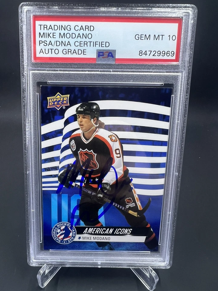 Mike Modano Signed 2022 Upper Deck National IP Auto PSA/DNA Dallas Stars Auto 10 - Image 1 of 2