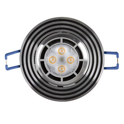 Faretto LED Incassato 200-240V AC 5W 6342 0 Ø73 IP20 Alluminio Argento + Nero - Immagine 1 di 4