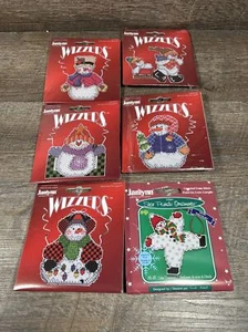 Jalynn Wizzers (5)& (1) Star Friend Ornament. Bundle Of 6 Cross Stitch - Picture 1 of 11