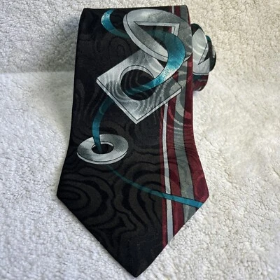 Corbata para hombre Walter Kelly abstracta gris rojo azul corbata Foto 1 de 4