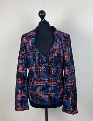 ELEGANCE Paris Mujer Blazer Chaqueta 85% Poliéster 15% Nylon Talla D42 I46 GB16 Foto 1 de 4