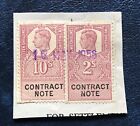 GB  Contract Note Stamps 2s & 10s Geo VI on piece S1881