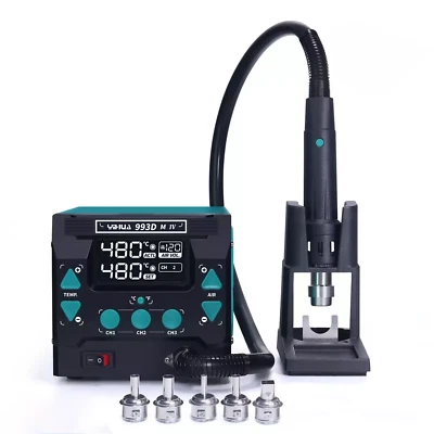 YIHUA 993DM-IV 1100W Hot Air Rework Station Digital Blower-Type Desoldering Tool - Image 1 of 4