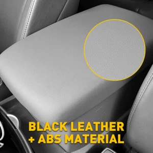 Fits Toyota Highlander 2008-13 Lid Leather Cover Gray Armrest Center Box Console - Picture 1 of 12