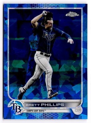 2022 Topps Chrome Sapphire Brett Phillips #569 Tampa Bay Rays  - Image 1 of 3