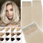 100% Human Hair Piece Clip In Real Remy Hair Pad Short Mini Topper Extensions