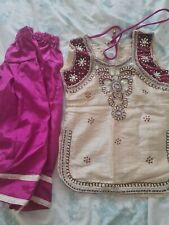 Girls punjabi suit kids pakistani shalwar kameez indian kurti festive dress