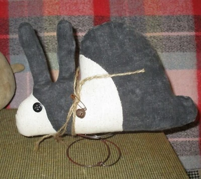 Primitive Folk Art HAND MADE DUTCH SPRING BUNNY Easter Country Spring Decor 10" - Image 1 of 4