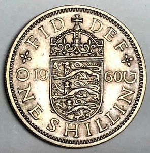# C8578 GREAT BRITAIN COIN, SHILLING 1960 Eng. Crest - Picture 1 of 2