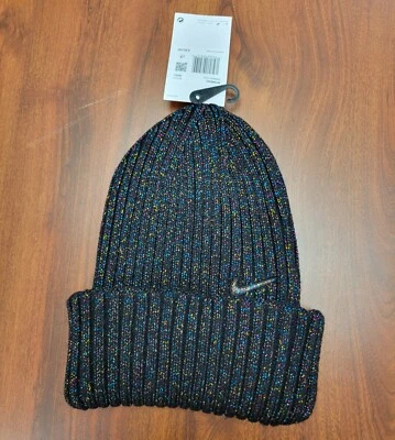 Nuevo gorro cómodo suave y acogedor Nike Sportswear 'Black Sparkle' para mujer Foto 1 de 4