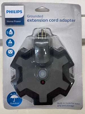 Philips Grounded Extension Cord Adapter (SPS1650B/37) - Image 1 of 2