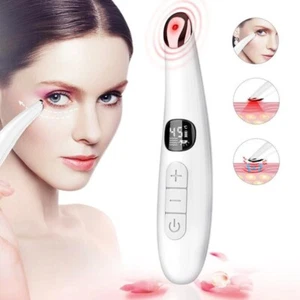 Eye Facial Massager Wand With Heat and Vibration for Eliminate Eye Bags - Picture 1 of 5