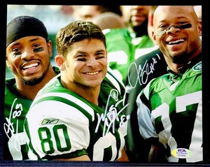 (3) JETS LEGENDS Signed 8X10 PHOTO CHREBET COLES MOSS PSA/DNA New York Jets - Picture 1 of 1