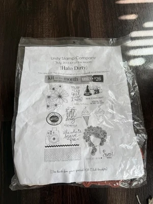 Unity Stamp Company July 2015 Kit Of The Month New Unmounted Red Stamps - Image 1 of 2