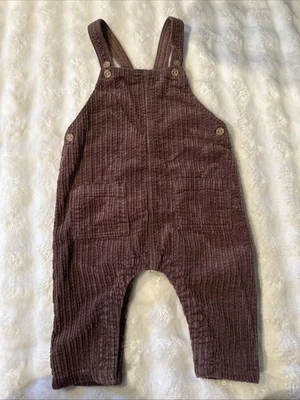 Mono de cortesía para bebé H&M 9 meses marrón bolsillos ajustables a presión Foto 1 de 4