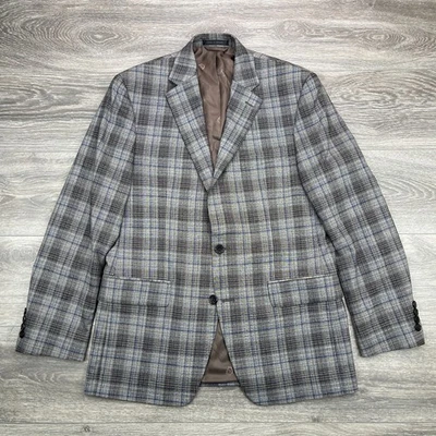 Blazer Lauren Ralph Lauren Para Hombres 38R Azul Taupe Chaqueta a Cuadros Abrigo Deportivo Elástico Foto 1 de 4