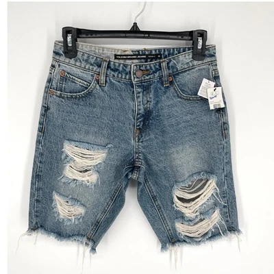 Pantalones Cortos Bermudas Super Stoned Marca Volcom NUEVOS Para Mujer Talla 25 Azul Envejecido Foto 1 de 4