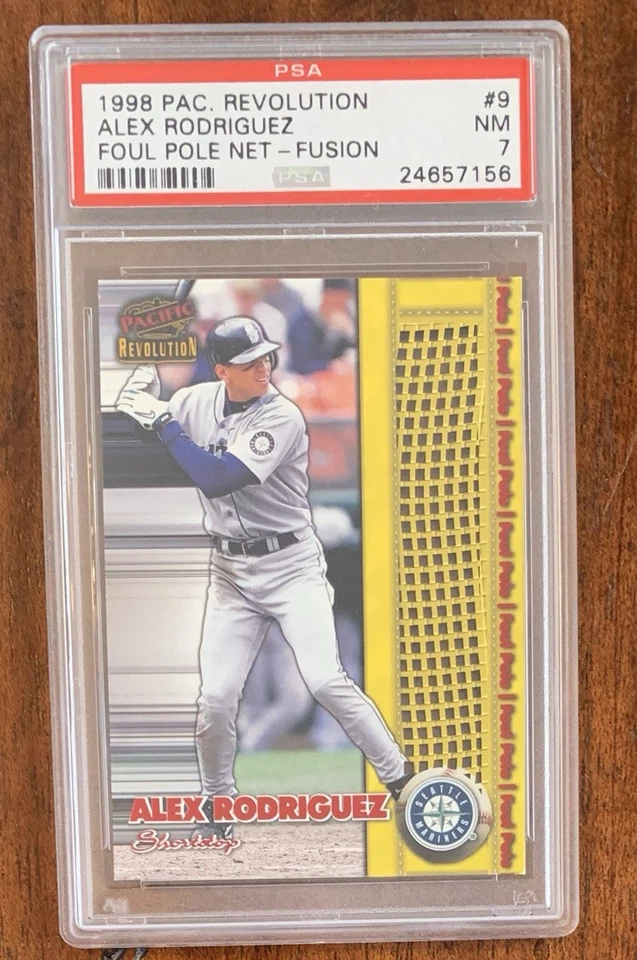 1998 Pacific Revolution Alex Rodriguez Foul Pole Net Fusion PSA 7 - Image 1 of 1