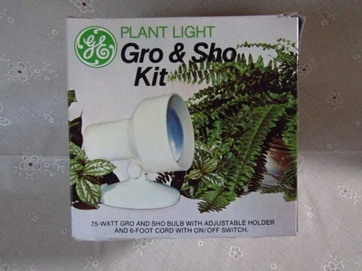 GE растение света - винтажный Gro & Sho набор - новый - с 75 Вт лампа - вкл/выкл переключатель - Изображение 1 из 4