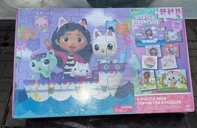 Gabby’s Dollhouse,8 Jigsaw Puzzle Bundle in Storage Box see photos for more info - Image 1 of 4