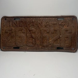 1941 INDIANA NUMMERNSCHILD - Oldtimer Antik Original Oldtimer Auto 266 626 - Bild 1 von 2