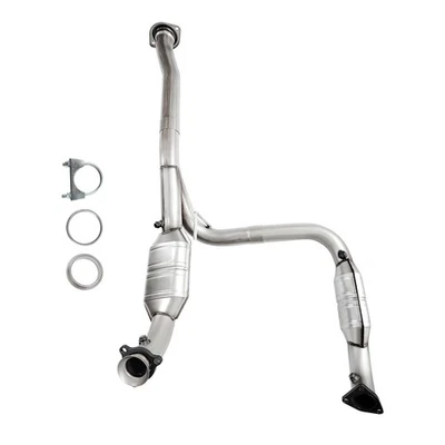 Fits Chevy SILVERADO 2500 HD V8 6.0L Y Pipe & TWO Catalytic Converters 2011-2017 Foto 1 de 4