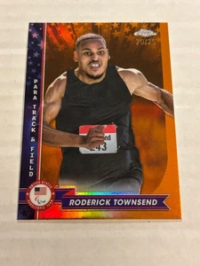 2024 TOPPS CHROME US OLYMPICS RODERICK TOWNSEND 20/25 ORANGE REFRACTOR SSP CS1 - Picture 1 of 2
