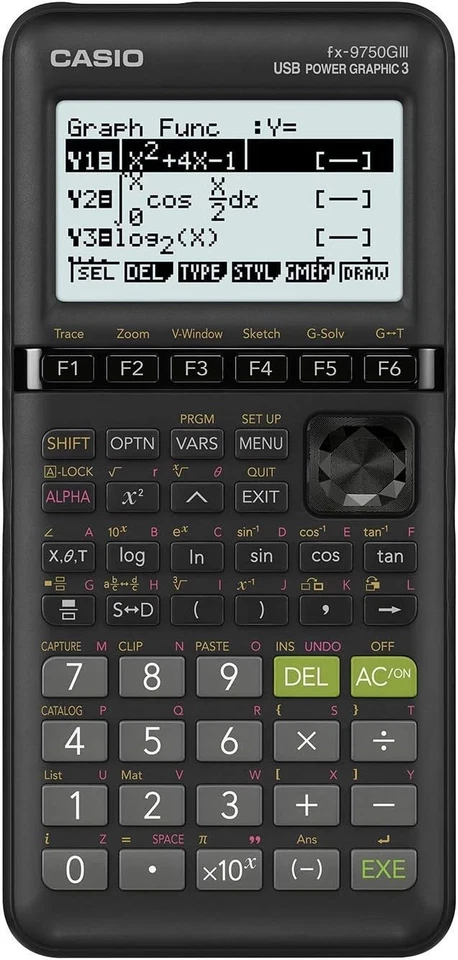 Casio fx-9750GIII Graphing Calculator | Natural Textbook Display | Black - Image 1 of 1