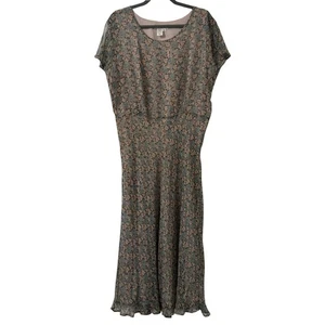 Vintage Coldwater Creek Damenkleid Größe 16 100 % Seide Blumen Fee ätherisch zierlich - Bild 1 von 6