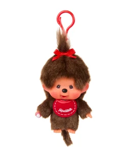 Llavero de felpa Monchhichi SS BH niña KC 5,5" - Imagen 1 de 1