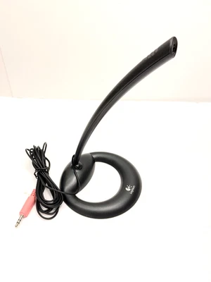 Logitech Desktop Microphone 600 Black Skype Certified 3.5mm Jack 980463-0403 - Image 1 of 4