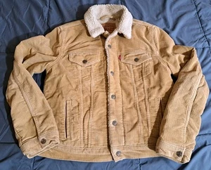 Levis Sherpa Cord Trucker Jacke Beige Neutral Mantel M - Bild 1 von 12