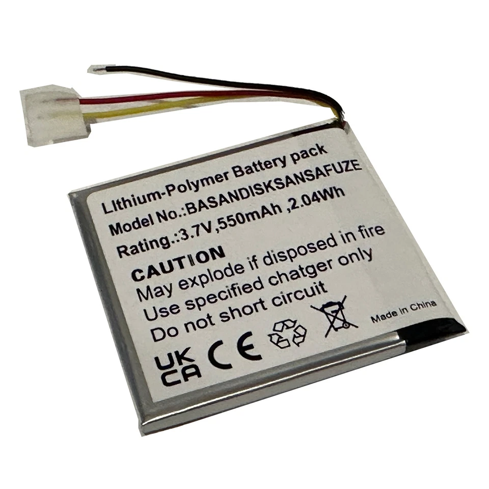 Battery for SanDisk Sansa Fuze Player 8JJH8F15 2GB 4GB 8GB Internal Replacement - Image 1 of 3