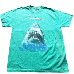 Camiseta Universal Studios Jaws Algodón Grande Hombre Azul Aqua Manga Corta - Imagen 1 de 4