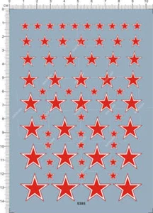 Decalcomania ad acqua universale 1/35 1/48 1/72 Russia Unione Sovietica modello rotondo stella rossa - Foto 1 di 1