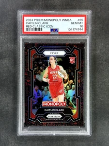 2024 Panini Prizm Monopoly WNBA #65 Caitlin Clark Red Classic Icon Rookie PSA 10 - Picture 1 of 2