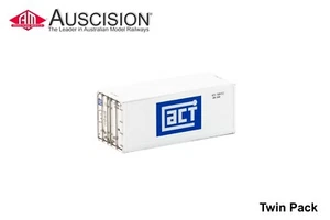 Auscision (CON-183) ACT V1 20' Container - HO Scale Twin Pack - Picture 1 of 2