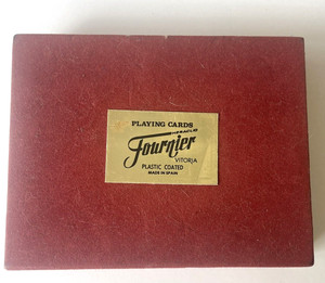 Vintage Fournier Double Velvet Card Pack Made in Spain 260/211, 260/212 Heraclio