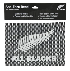 62808 ALL BLACKS NZ INTERNATIONAL RUGBY SILVER FERN SEE-THRU BLACK DECAL STICKER - Bild 1 von 1