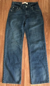 Girl’s LEVI’S 505 Blue Denim Jeans, Adjustable Waist, Size 14 Slim - Picture 1 of 10