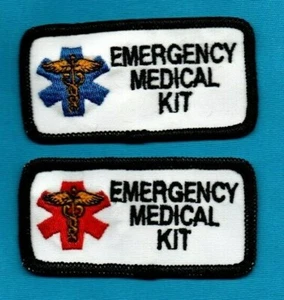 EMERGENCY MEDICAL KIT 1.5" X 3" Service Dog vest patch  - Picture 1 of 1