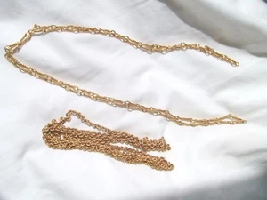 Vintage 56" & 60" Sautoir Flapper Ketten 1 signiert Monet - Bild 1 von 5