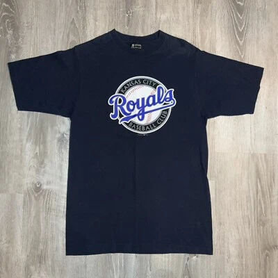 Vintage Kansas City Royals MLB Blue Promo Short Sleeve T-Shirt Men Size M 2002 - Image 1 of 4