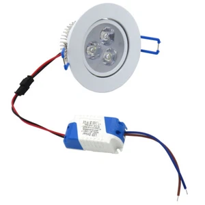 10x LED Ceiling Down Light Spotlight Cabinet lights 3W DC 12-24V/AC85-265V - Picture 1 of 6
