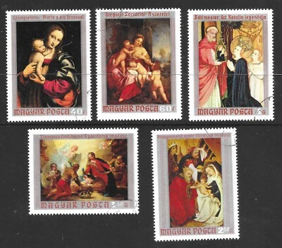 HUNGARY 1970 PART SET SG2562/66 RELIGIOUS ART, C.T.O. - Image 1 of 2