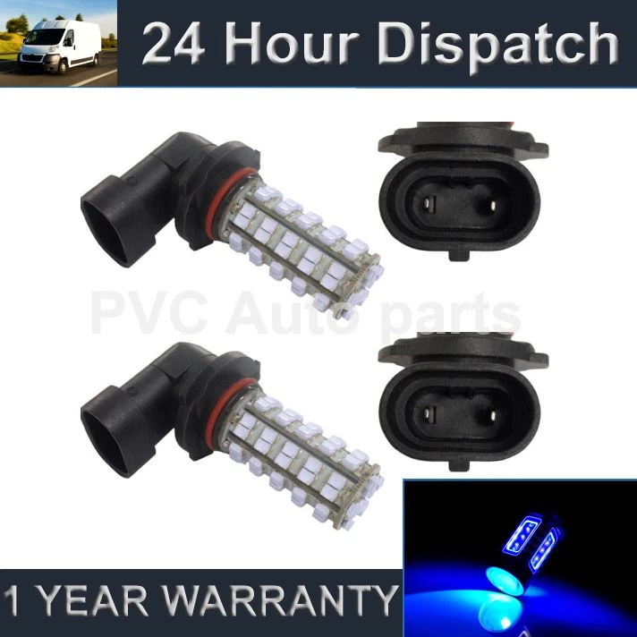 2X HB3 9005 BLUE 60 LED FRONT MAIN HIGH BEAM LIGHT BULBS CAR KIT XENON MB500801 - Image 1 of 1