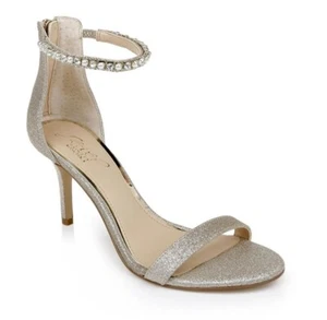 Jewel Badgley Mischka Womens Landen Dress 3" Heel Sandal Gold Glt Shoes Size 6.5 - Picture 1 of 7
