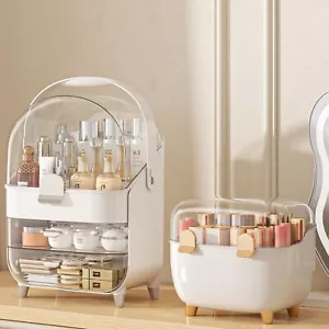 Makeup Organizer Skincare Holder Bathroom Counter Organizer Storage Box Cosme... - Picture 1 of 8