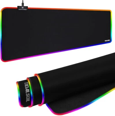 RGB Gaming Mouse Pad, 12 Light Modes, Non-Slip Base - Image 1 of 4